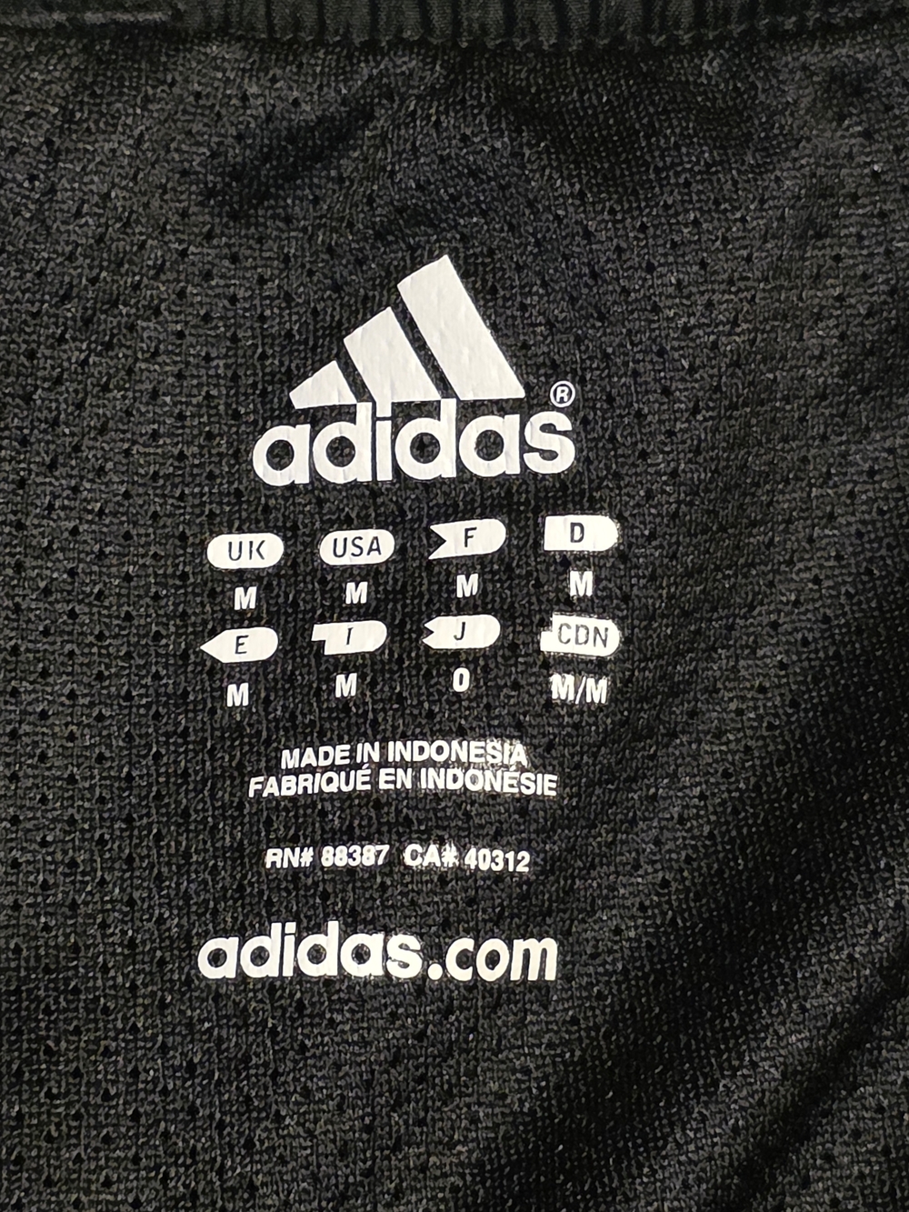 Adidas Black 3 Stripe Track Pants Windbreaker Size Medium - Picture 4 of 5